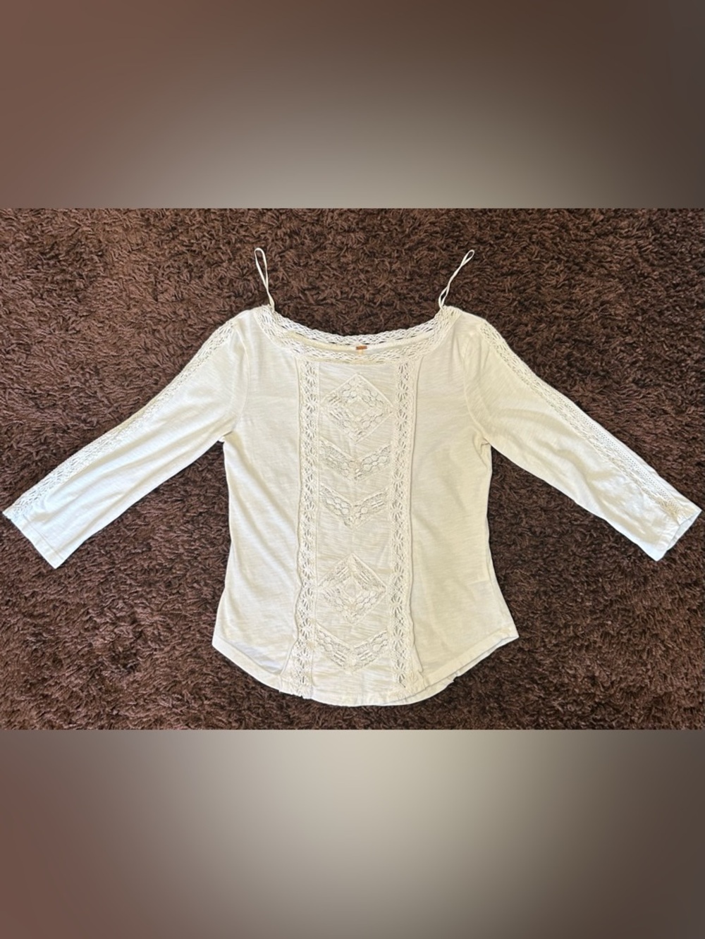 Women's Free People Crochet-Trim Off-Shoulder Top